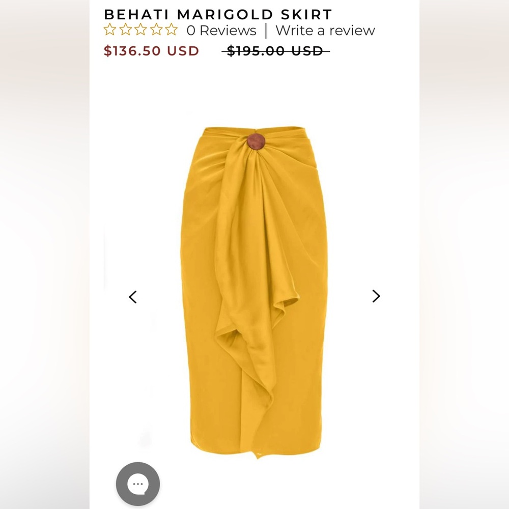 S - Andrea Iyamah Marigold Skirt
